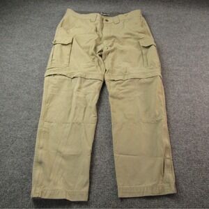 Guide Series Pants Men 36x30 Khaki Convertible Cargo Hiking Ankle Boot Zip Heavy